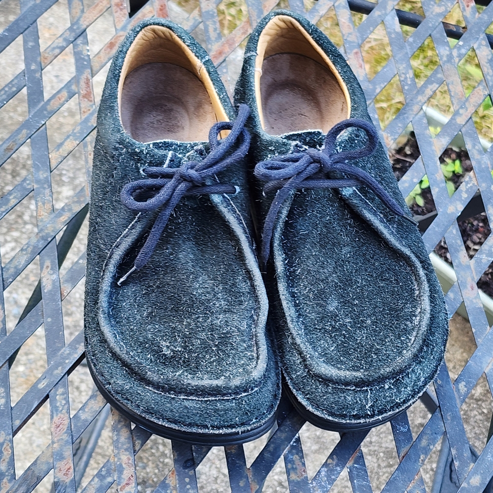 Birkenstock Pasadena‎ Black Suede Lace Up Moc Toe Shoes Women’s 37 / US 6 - Picture 5 of 11
